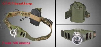 AAA যাচাই 3W সুপার ব্রাইট সঞ্চার নেতৃত্বে headlamp / নেতৃত্বাধীন হেড টর্চ