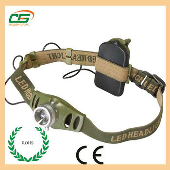 প্লাস্টিক 3w LED reachargeable হেড টর্চ / LED headlamp 160 lumens